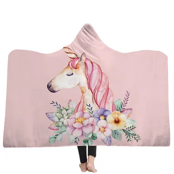 Unicorn Floral Hooded Blanket Women Girls Sherpa Fleece Floral Wearable Throw Blanket Pink Blanket Winter Warm Bedding
Unicorn Floral Hooded Blanket Women Girls Sherpa Fleece Floral Wearable Throw Blanket Pink Blanket Winter Warm Bedding