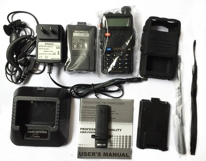 BaoFeng UV-5R Walkie Talkie VHF/UHF136-174&400-520Mhz + Soft Case + Battery Case Handy Hunting Radio Receiver With Headfone
BaoFeng UV-5R Walkie Talkie VHF/UHF136-174&400-520Mhz + Soft Case + Battery Case Handy Hunting Radio Receiver With Headfone
