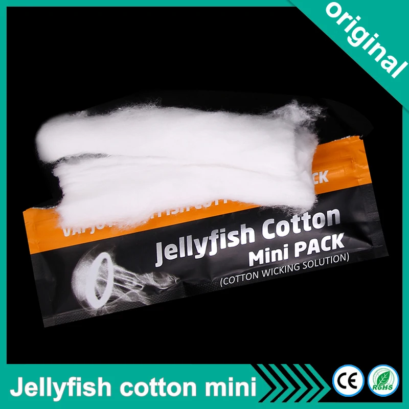 

Electronic Ciagrette Vape Cotton Vapjoy Jellyfish Cotton Mini Pack Wicking Cotton for RDA RTA RDTA RBA Atomizer Huge Vapor