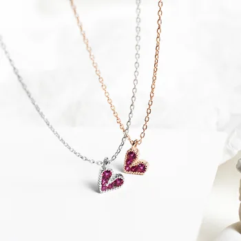 1PC SMALL TINNY Cute Authentic S925 Sterling Silver Red Zirconia set white/golds Love heart Pendant Necklace Jewelry tlx392
1PC SMALL TINNY Cute Authentic S925 Sterling Silver Red Zirconia set white/golds Love heart Pendant Necklace Jewelry tlx392
