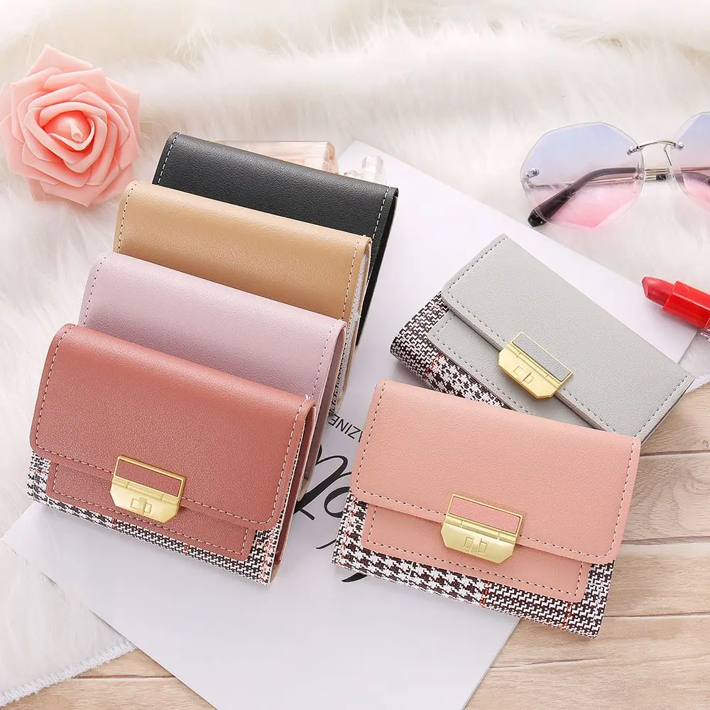 New Women's Korean Fashion Buckle Wallet Contrast Color Small Square Student Wallet Coin Purse Clutch Bag
New Women's Korean Fashion Buckle Wallet Contrast Color Small Square Student Wallet Coin Purse Clutch Bag