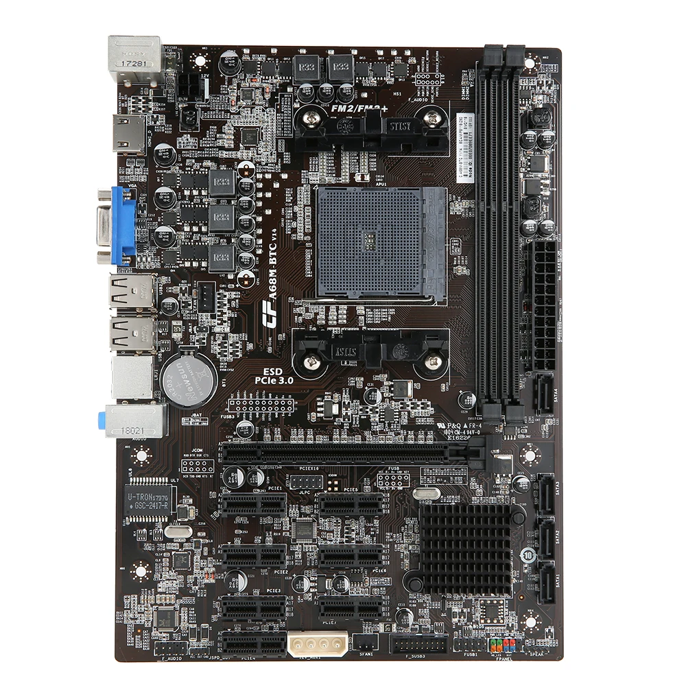 Colorful C.A68M-BTC YV14 Motherboard Systemboard for AMD A68 SATA3.0 ATX Mainboard for Miner Mining Desktop
Colorful C.A68M-BTC YV14 Motherboard Systemboard for AMD A68 SATA3.0 ATX Mainboard for Miner Mining Desktop