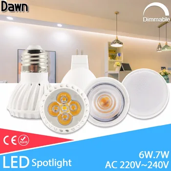 E27 led lamp dimmable 6W 7W AC 220V 240V MR16 GU5.3 GU10 Bombillas E14 LED Lamp Spotlight lampada led MR11 AC12V Spot Light
E27 led lamp dimmable 6W 7W AC 220V 240V MR16 GU5.3 GU10 Bombillas E14 LED Lamp Spotlight lampada led MR11 AC12V Spot Light