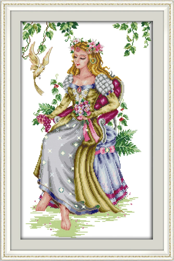 The Forest Goddess Fairy Girl Painting Counted Cross Stitch Kits 14CT 11CT Printed DMC Cross-stitch Patterns DIY Embroidery Sets
The Forest Goddess Fairy Girl Painting Counted Cross Stitch Kits 14CT 11CT Printed DMC Cross-stitch Patterns DIY Embroidery Sets