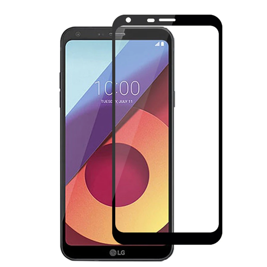 Закаленное стекло с полным покрытием для LG Q6 Q6A защита экрана защитная пленка Plus