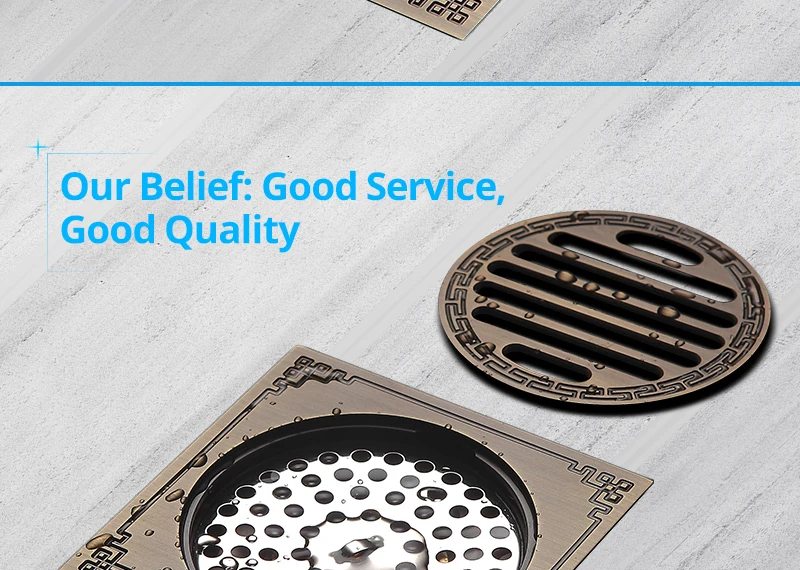 Description Picture 3 of itemhm Waste Antique Floor Drain Brass Bathroom Accessory Euro Linear Shower Wire Strainer Carved Cover Drains Drain Strainers