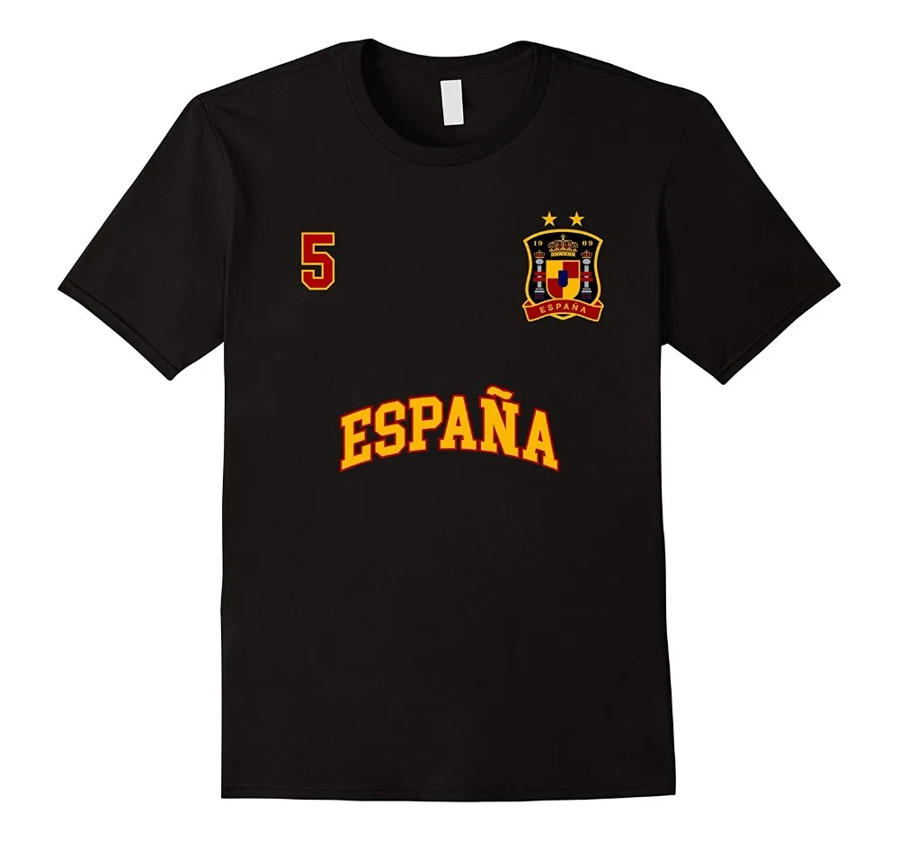 2019 Fashion Summer New Design Cotton Male Tee Shirt Designing Spain Shirt Number 5 Soccers Team Spanish Flag Futbol Espana Tee
2019 Fashion Summer New Design Cotton Male Tee Shirt Designing Spain Shirt Number 5 Soccers Team Spanish Flag Futbol Espana Tee