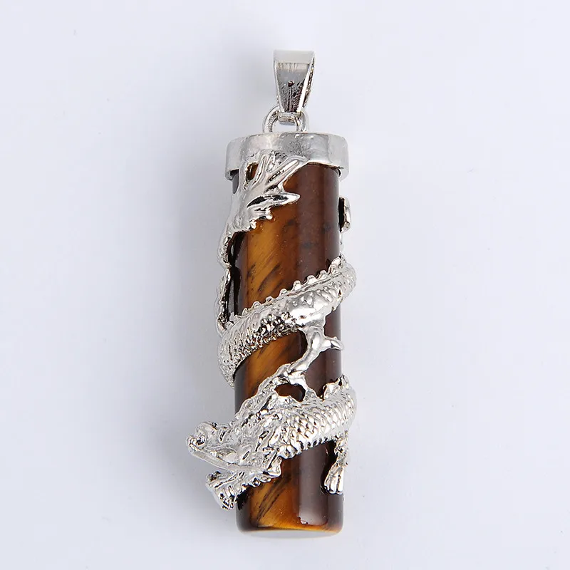 New Dragon Wrap Drop Natural Stone tiger eye Pendants Female Male Jewelry Blue white Quartz Gem Pendulum Amulet Jewellery
New Dragon Wrap Drop Natural Stone tiger eye Pendants Female Male Jewelry Blue white Quartz Gem Pendulum Amulet Jewellery