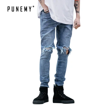 Men Denim Jeans Vintage Ripped Out Holes Knee Hip Hop Streetwear Autumn New Motorcycle Punk Rock Style Skinny Jeans Men Denim
Men Denim Jeans Vintage Ripped Out Holes Knee Hip Hop Streetwear Autumn New Motorcycle Punk Rock Style Skinny Jeans Men Denim