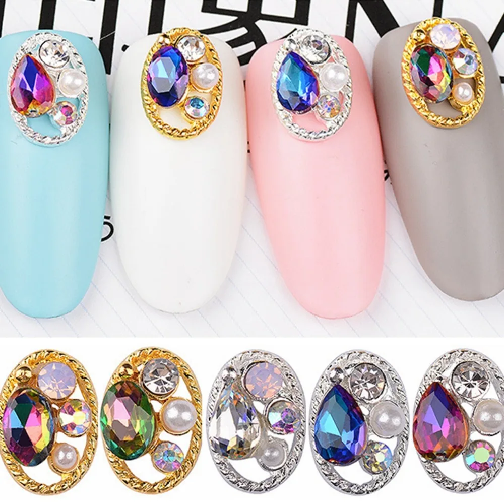 10pcs Mixed style Nail Art Decoration Rhinestones 3D metal Hollow Oval frame glitter studs nails accessoires Manicure DIY tools
10pcs Mixed style Nail Art Decoration Rhinestones 3D metal Hollow Oval frame glitter studs nails accessoires Manicure DIY tools