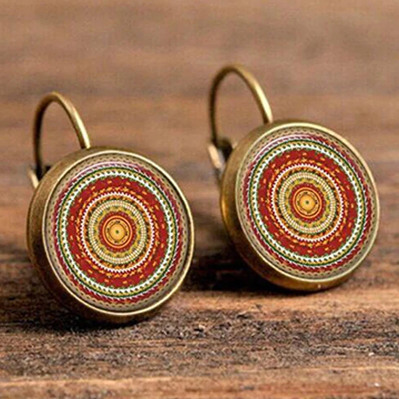 SUTEYI a pair charm earrings mandala om Zen Buddhist symbol earring colorful henna yoga statement jewelry earings for women
SUTEYI a pair charm earrings mandala om Zen Buddhist symbol earring colorful henna yoga statement jewelry earings for women