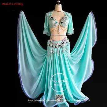 Professional Custom Made Women Belly Dance set Oriental Dance Outfits Bra, girdle, skirt, rotator cuff, waist chain luxury Set
Professional Custom Made Women Belly Dance set Oriental Dance Outfits Bra, girdle, skirt, rotator cuff, waist chain luxury Set