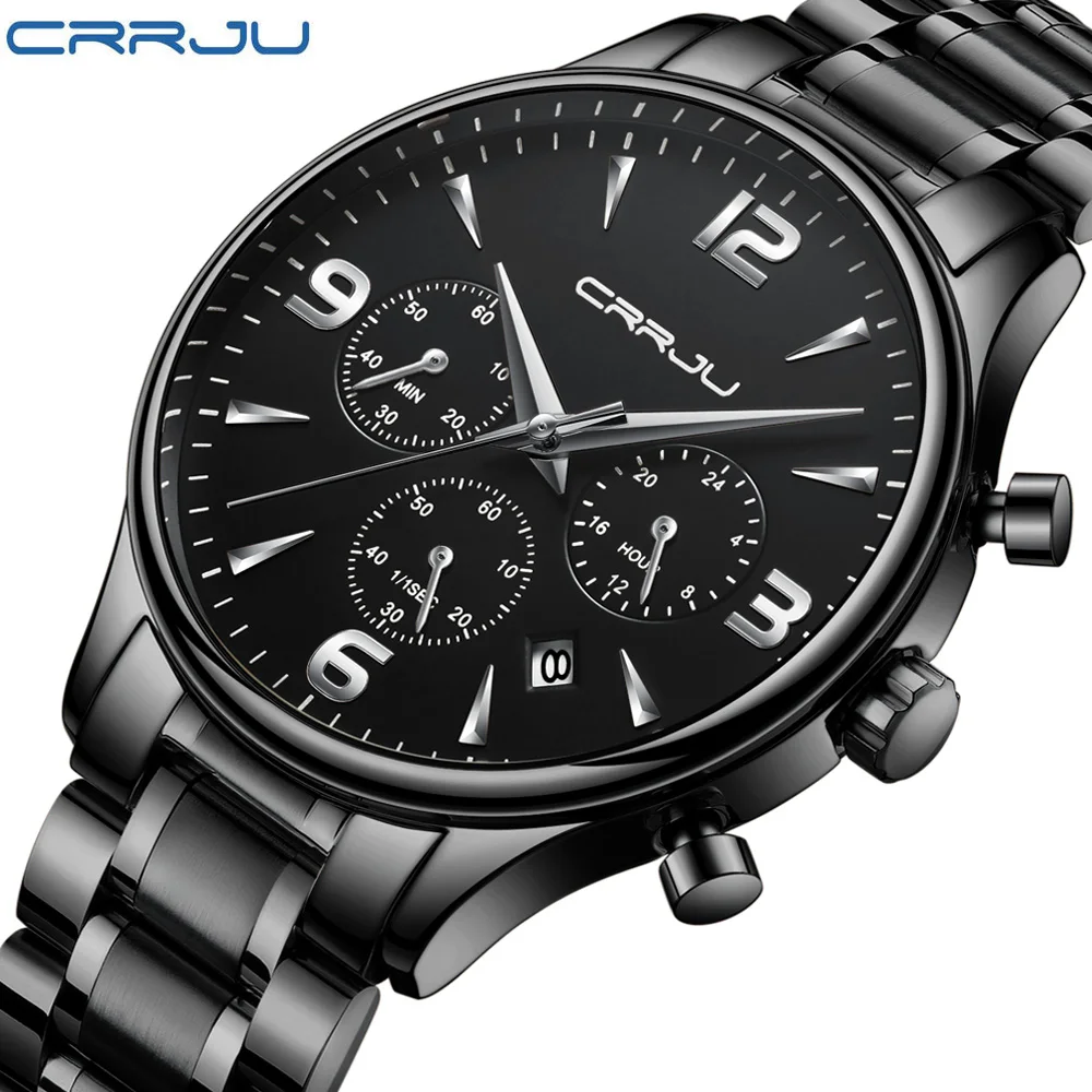 Relogio Masculino CRRJU Top Brand Luxury Men's Sports Chronograph Watches Quartz Date Clock Army Military Waterproof Wrist Watch 
Relogio Masculino CRRJU Top Brand Luxury Men's Sports Chronograph Watches Quartz Date Clock Army Military Waterproof Wrist Watch