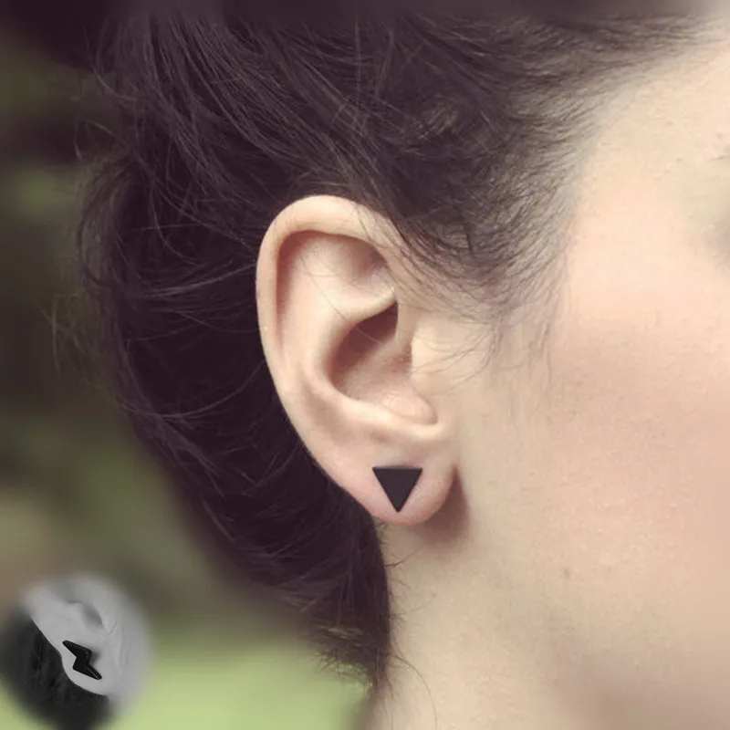 2017 New Fashion Black Gold Silver 3 Style Western Triangle Stud 2017 New Fashion Black Gold Silver 3 Style Western Triangle Stud Earrings For Women Gifts Jewelry E0402 Online