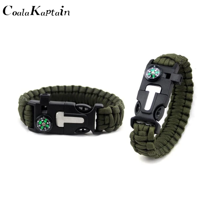 Outdoor Paracord Survival Bracelets for Men Women Bangles Jewelry Wrap Umbrella Rope Knife 5 in 1 Multi-function Bracelets 2018
Outdoor Paracord Survival Bracelets for Men Women Bangles Jewelry Wrap Umbrella Rope Knife 5 in 1 Multi-function Bracelets 2018