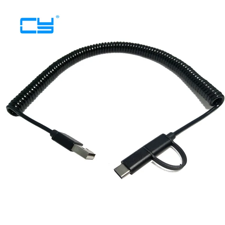 3 м/10 футов пружинный кабель Usb3.1 Type-c для синхронизации данных и зарядки