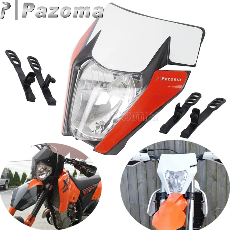 Motorcycle Headlight Fairing Motocross Enduro Supermoto Headlight w/ Sticker For Honda Yamaha Ducati KTM EXC SX SXS EXCF XCW SMR
Motorcycle Headlight Fairing Motocross Enduro Supermoto Headlight w/ Sticker For Honda Yamaha Ducati KTM EXC SX SXS EXCF XCW SMR