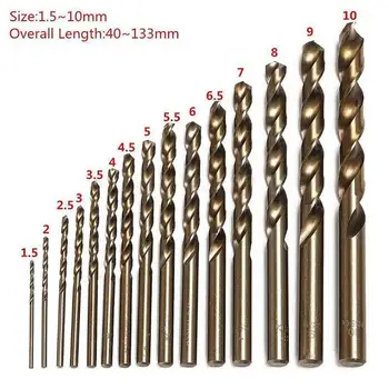 15pcs/set 1.5-10mm High Speed Steel Cobalt Twist Drill Bit High Quality Wood Metal Drilling Tools For Carpentry
15pcs/set 1.5-10mm High Speed Steel Cobalt Twist Drill Bit High Quality Wood Metal Drilling Tools For Carpentry