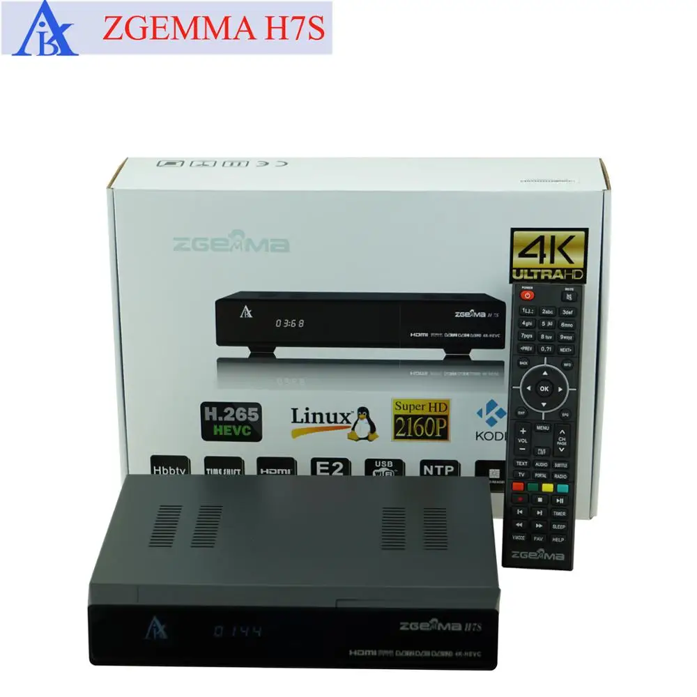 ZGEMMA H7S 4K UHD Kodi TV Box Ci + Conax Multistream QT Stalker подключаемый декодер H.265 DVB-S2X + 2 * DVB-T2/C тройные тюнеры
ZGEMMA H7S 4K UHD Kodi TV Box Ci + Conax Multistream QT Stalker подключаемый декодер H.265 DVB-S2X + 2 * DVB-T2/C тройные тюнеры