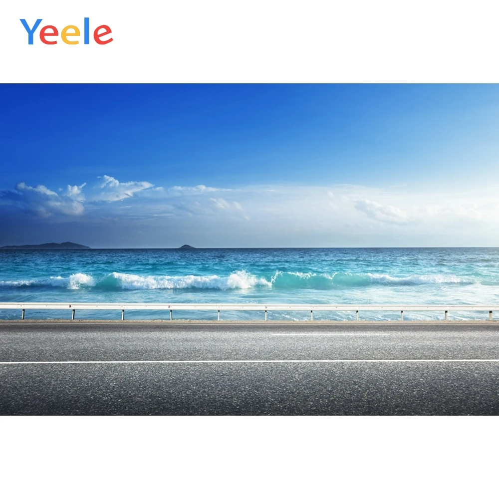Yeele Blue Sky Seaside Spray Railing Travel White Clouds Wide Road Photographic Backdrops for Photo Studio
Yeele Blue Sky Seaside Spray Railing Travel White Clouds Wide Road Photographic Backdrops for Photo Studio