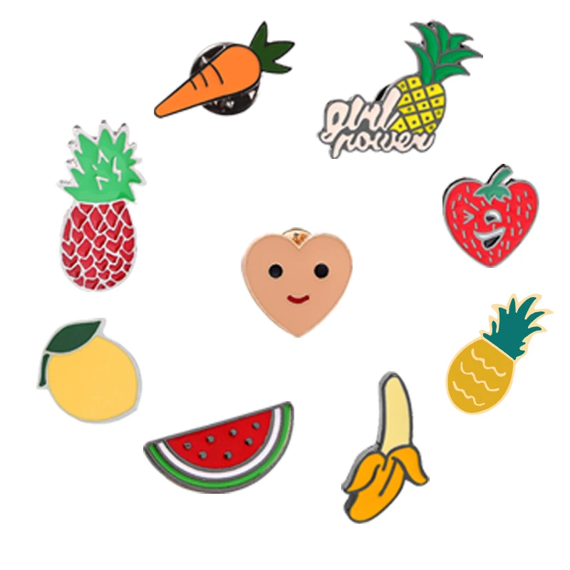 Fruit Cartoon Brooches Heart Pineapple Banana Mango Enamel Pins Shirt Jackets Backpack Metal Lapel Badges For Women Kids Jewelry
Fruit Cartoon Brooches Heart Pineapple Banana Mango Enamel Pins Shirt Jackets Backpack Metal Lapel Badges For Women Kids Jewelry