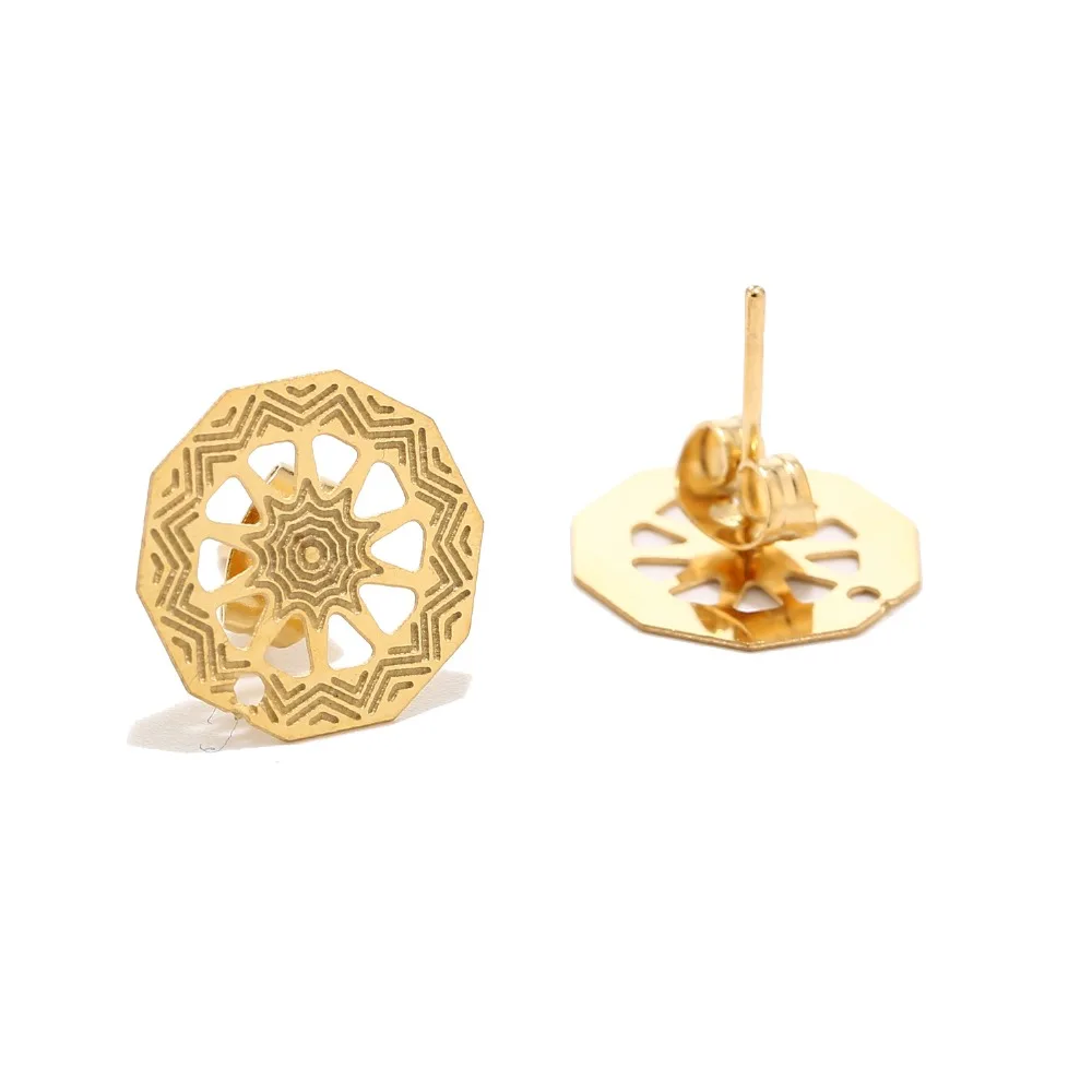 10PCS /lot new style gold tone Earring Studs Earring Posts Stud Earrings with Hole for DIY Making Findings
10PCS /lot new style gold tone Earring Studs Earring Posts Stud Earrings with Hole for DIY Making Findings