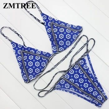 ZMTREE Halter Swimsuit Women Triangle Bikini Bandage Swimwear Floral Printed Bikinis Set Bathing Suit Maillot De Bain Femme 2017
ZMTREE Halter Swimsuit Women Triangle Bikini Bandage Swimwear Floral Printed Bikinis Set Bathing Suit Maillot De Bain Femme 2017
