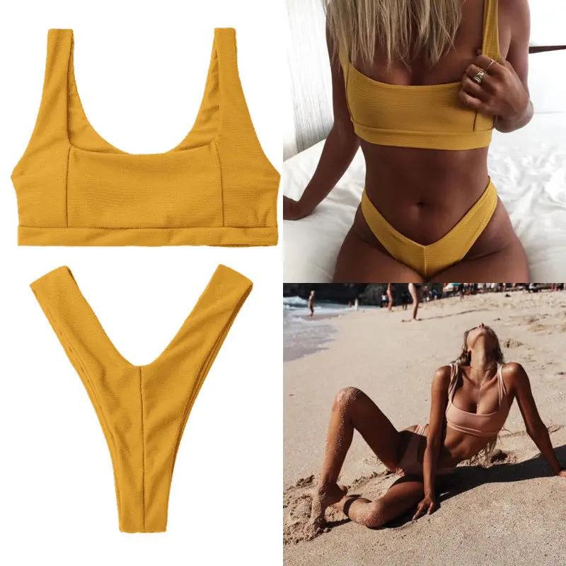 2018 New Padded Wide Straps Bandeau Bikini Set Sexy Summer Women Swimwear Solid Swimsuits Bathing Suts Advanced Materials
2018 New Padded Wide Straps Bandeau Bikini Set Sexy Summer Women Swimwear Solid Swimsuits Bathing Suts Advanced Materials