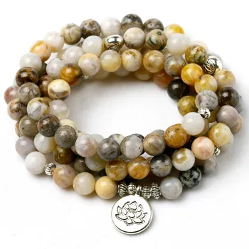 8MM Bamboo leaves Onyx Natural Stone Mala 108 Prayer Beads Necklace Bracelet Men Women Buddhist OM Charm Bracelet Yoga Jewelry
8MM Bamboo leaves Onyx Natural Stone Mala 108 Prayer Beads Necklace Bracelet Men Women Buddhist OM Charm Bracelet Yoga Jewelry