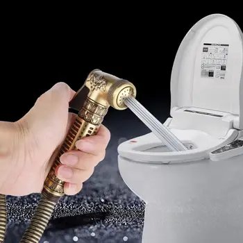 Antique Style Hand Bidet faucet Golden Toilet Bidets Copper Handheld Spray Shower Head Bidet douchekop Bathroom Sprayer Set
Antique Style Hand Bidet faucet Golden Toilet Bidets Copper Handheld Spray Shower Head Bidet douchekop Bathroom Sprayer Set