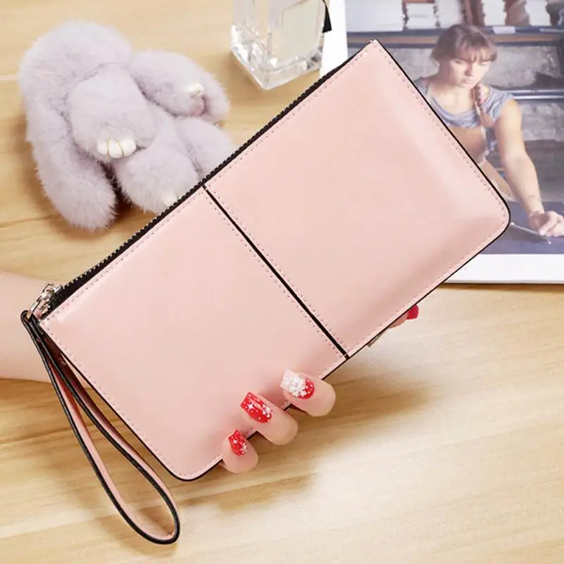 Women Oil wax leather zipper clutch wallet female candy color burglar robbed purse lady Multi-function phone bag
Women Oil wax leather zipper clutch wallet female candy color burglar robbed purse lady Multi-function phone bag