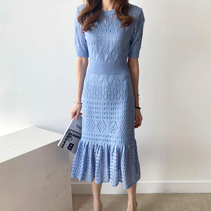 Icy Knitted Dress Slim Fit Elegant Lady Spring Long Mermaid Dress Robe Longue Vestido Largo Vestiti Lunga
Icy Knitted Dress Slim Fit Elegant Lady Spring Long Mermaid Dress Robe Longue Vestido Largo Vestiti Lunga