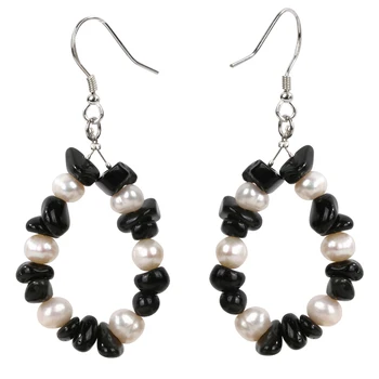 Yacq Natutal Obsidian Pearl 925 Sterling Silver Drop Dangle Earrings Handmade Custom Black Jewelry Gift for Women Mom Girls Wife
Yacq Natutal Obsidian Pearl 925 Sterling Silver Drop Dangle Earrings Handmade Custom Black Jewelry Gift for Women Mom Girls Wife