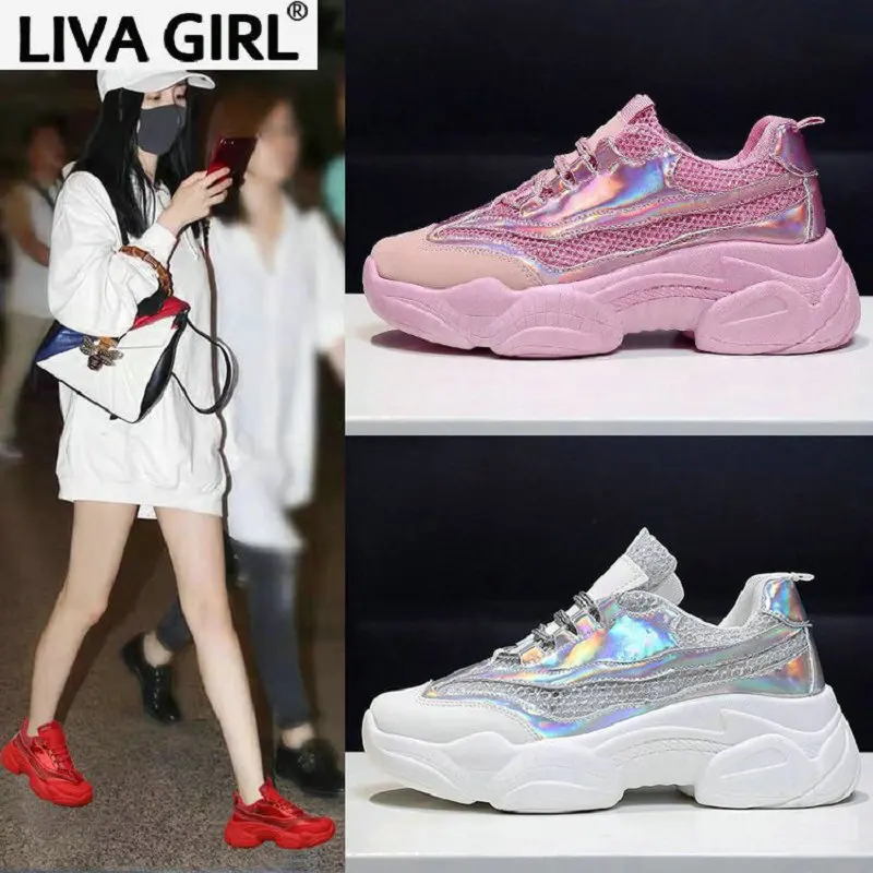 Vulcanized shoes spring and autumn 2019 new Korean version of thick-soled platform shoes ins super fire wild women's shoes 
Vulcanized shoes spring and autumn 2019 new Korean version of thick-soled platform shoes ins super fire wild women's shoes