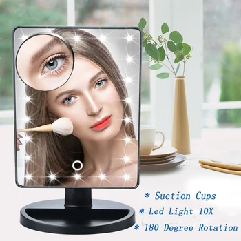 With Led Light 10X Magnifying Mirror 180 Degree Rotation Makeup Mirror With Suction Cups Vanity Mirror Light Makeup Accessories
With Led Light 10X Magnifying Mirror 180 Degree Rotation Makeup Mirror With Suction Cups Vanity Mirror Light Makeup Accessories