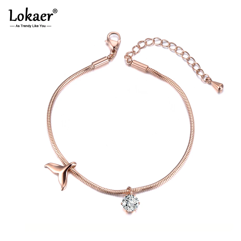 Lokaer Bohemia Fish Tail & CZ Crystal Charm Bracelets For Women Stainless Steel Link & Chain Bracelet For Summer Vacation B19048
Lokaer Bohemia Fish Tail & CZ Crystal Charm Bracelets For Women Stainless Steel Link & Chain Bracelet For Summer Vacation B19048