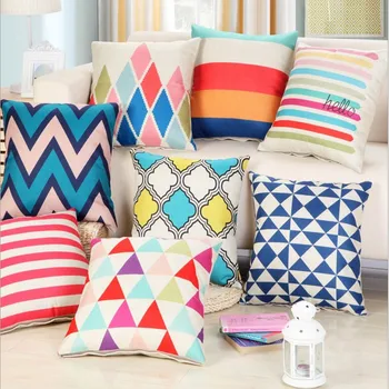 Colorful Geometric Linen Cotton Pillow Chevron Home Decor Cushion Sofa Car Decorative Throw Pillow Capa Almofada 45x45cm Stripe
Colorful Geometric Linen Cotton Pillow Chevron Home Decor Cushion Sofa Car Decorative Throw Pillow Capa Almofada 45x45cm Stripe