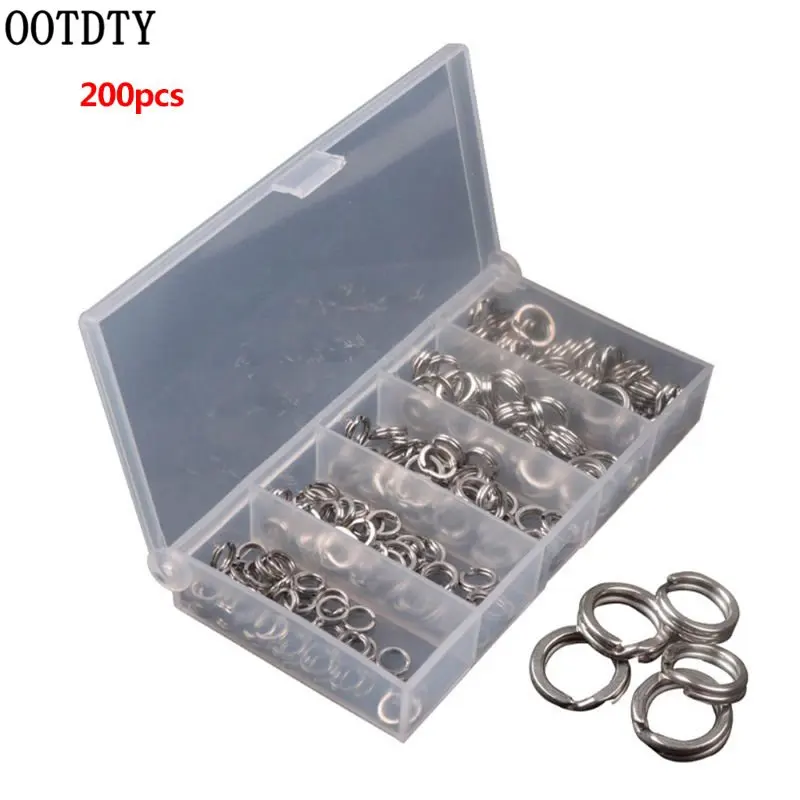 OOTDTY 200 Pcs/box Stainless Steel Split O-Ring Heavy Fish Box Double Ring Connector Fishing Accessories Bait
OOTDTY 200 Pcs/box Stainless Steel Split O-Ring Heavy Fish Box Double Ring Connector Fishing Accessories Bait