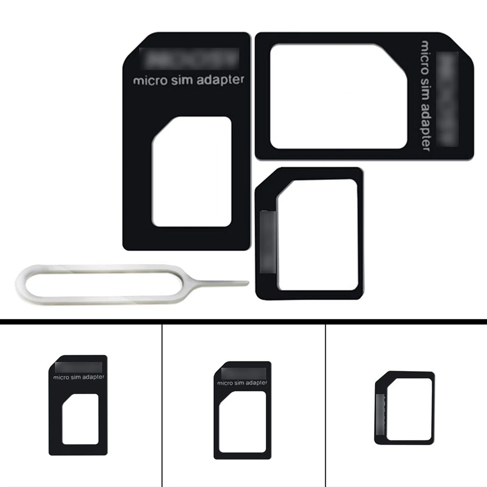 4 In 1 Cell Phone SIM Adapter Holder Micro Nano Standard Converter Set Tray Open Needle for iPhone 4S 5 5C 5S 6 6s 7 8 X Plus
4 In 1 Cell Phone SIM Adapter Holder Micro Nano Standard Converter Set Tray Open Needle for iPhone 4S 5 5C 5S 6 6s 7 8 X Plus