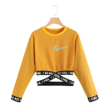 Riverdale Fashion Kpop Cropped O-Neck Sweatshirts Women Long Sleeve Sweatshirt 2019 New Arrival Trendy Streetwear Sexy Clothes
Riverdale Fashion Kpop Cropped O-Neck Sweatshirts Women Long Sleeve Sweatshirt 2019 New Arrival Trendy Streetwear Sexy Clothes