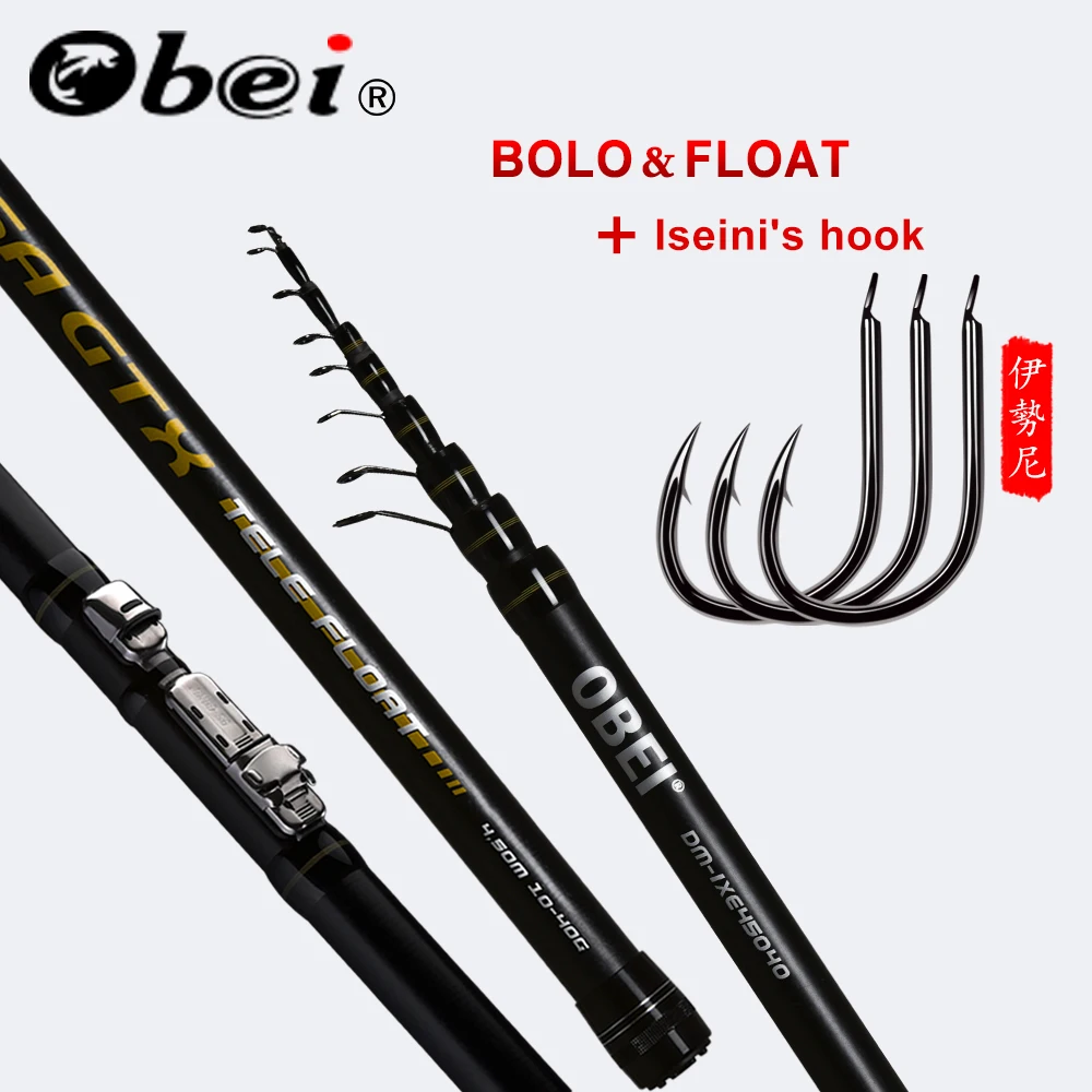 Obei Telescopic Portable Bolo Fishing Rod 3.8 4.5 5.2m Travel Ultra Light Spinning Casting Float fishing 10-40G Pole
Obei Telescopic Portable Bolo Fishing Rod 3.8 4.5 5.2m Travel Ultra Light Spinning Casting Float fishing 10-40G Pole