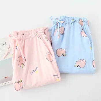 Women sleep bottoms cotton sweet pink blue color cute apples printed plus size comfortable elegant simple full length for ladies
Women sleep bottoms cotton sweet pink blue color cute apples printed plus size comfortable elegant simple full length for ladies