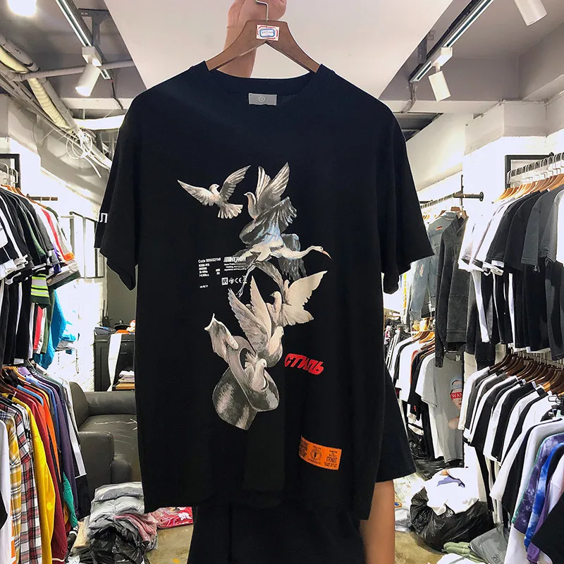 19ss Heron Preston Magic-Pigeon-Crane Printing T-shirts 1:1 HauteQuality Cotton Summer T shirt Men HERON PRESTON Embroidery Tees
19ss Heron Preston Magic-Pigeon-Crane Printing T-shirts 1:1 HauteQuality Cotton Summer T shirt Men HERON PRESTON Embroidery Tees