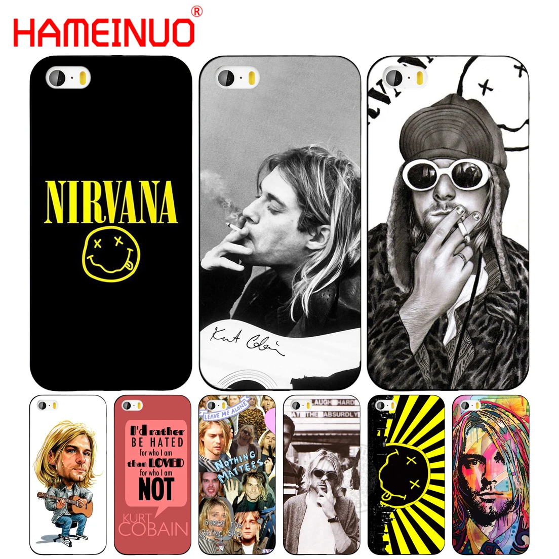 HAMEINUO Nirvana Kurt Cobain cell phone Cover case for iphone 6 4 4s 5 5s SE 5c 6 6s 7 8 plus case for iphone 7 X
HAMEINUO Nirvana Kurt Cobain cell phone Cover case for iphone 6 4 4s 5 5s SE 5c 6 6s 7 8 plus case for iphone 7 X