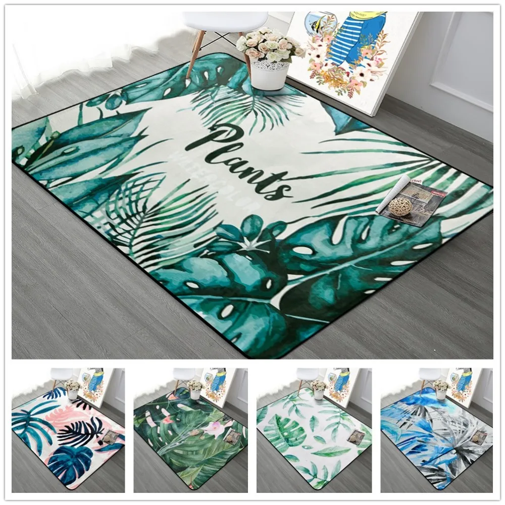 Tropical Plants Leaves Carpets Nordic Pastoral Living Room Bedroom Rugs Anti-slip Coffee Table Floor Area Carpets Home Decor Mat
Tropical Plants Leaves Carpets Nordic Pastoral Living Room Bedroom Rugs Anti-slip Coffee Table Floor Area Carpets Home Decor Mat