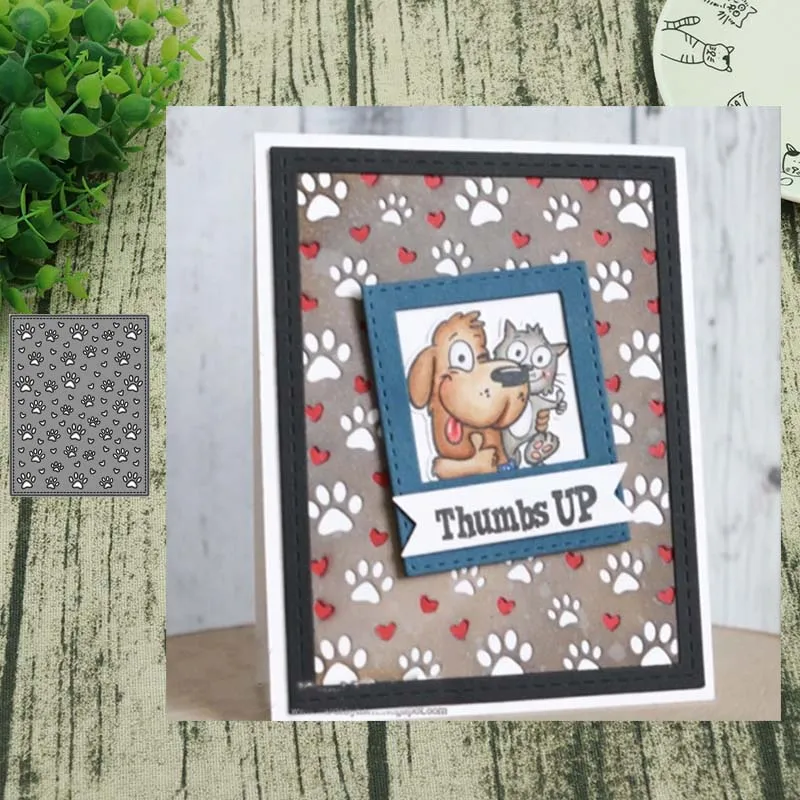 Dog paw background Metal cutting dies cut die card Scrapbook paper craft knife mould blade punch stencils
Dog paw background Metal cutting dies cut die card Scrapbook paper craft knife mould blade punch stencils