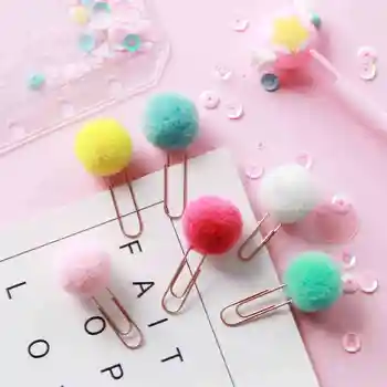 72 pcs/Lot Cute POMPON bookmark Metal clips Color fluffy ball page holder Stationery office school supplies marcapaginas A6108
72 pcs/Lot Cute POMPON bookmark Metal clips Color fluffy ball page holder Stationery office school supplies marcapaginas A6108
