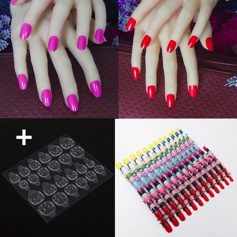Fashion 24PCS Full false nails Candy Tips 17 Style Acrylic Artificial Nails Manicure Round fake nails With Nail Glue Adhesive
Fashion 24PCS Full false nails Candy Tips 17 Style Acrylic Artificial Nails Manicure Round fake nails With Nail Glue Adhesive