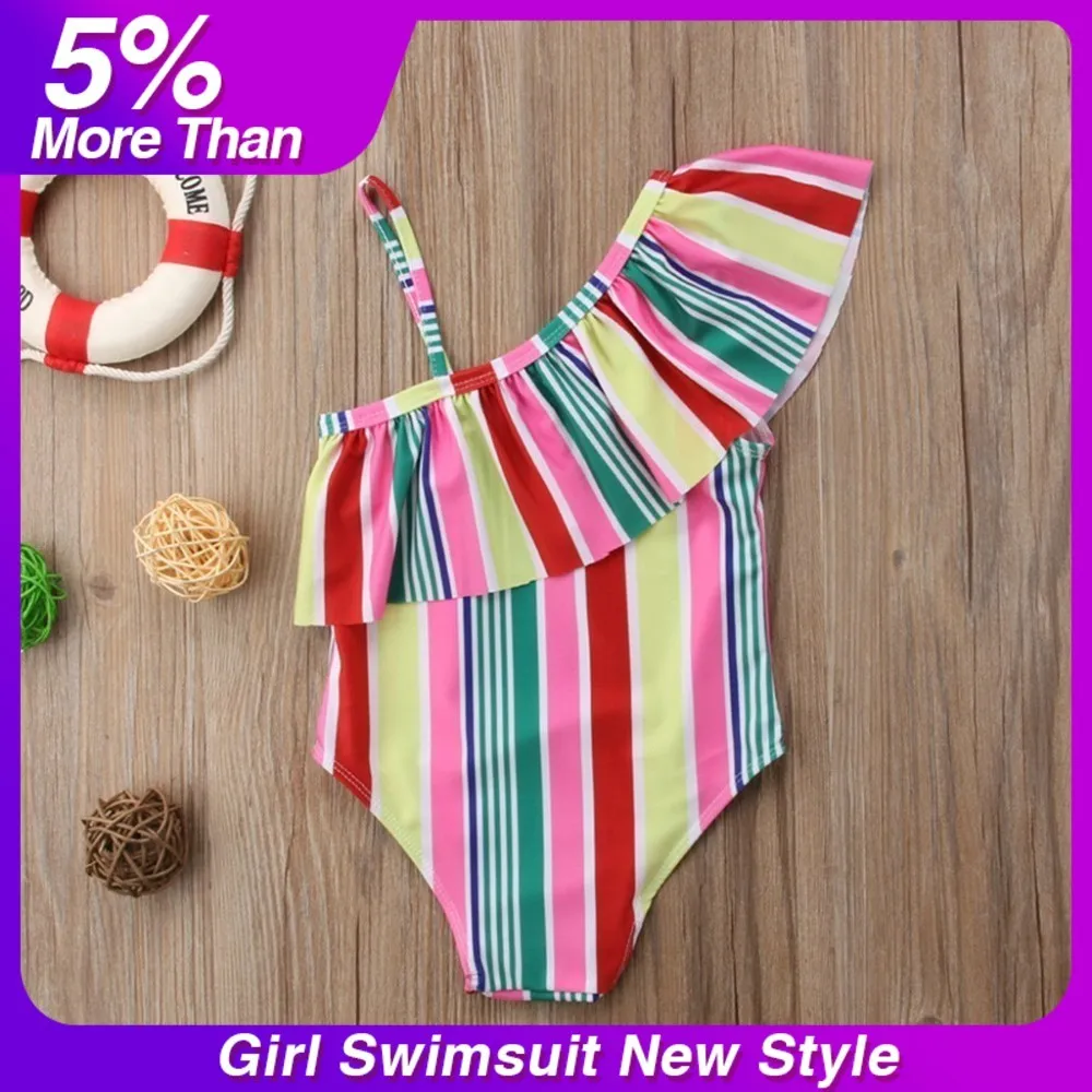 Baby Girl Swimwear Bikini Beach Rainbow Stripe Straps Girl Bathing Suit One Pieces Swim Wear For Children Bikini Suit Купальники
Baby Girl Swimwear Bikini Beach Rainbow Stripe Straps Girl Bathing Suit One Pieces Swim Wear For Children Bikini Suit Купальники