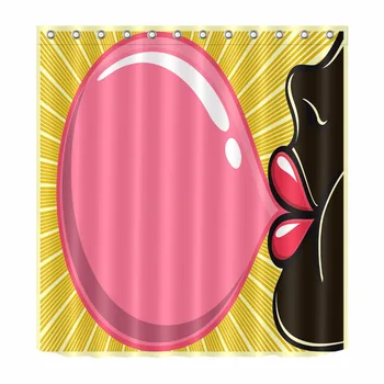African Women Blow A Bright Pink Balloon Bathroom Shower Curtain Waterproof Polyester & 12 Hooks Bath Curtains Accessory S
African Women Blow A Bright Pink Balloon Bathroom Shower Curtain Waterproof Polyester & 12 Hooks Bath Curtains Accessory S